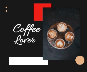 пост в соцсеть о кофе и геометрии