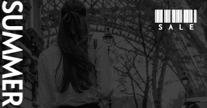 реклама в соцсеть: летняя распродажа модной одежды, распродажа в Чёрную пятницу